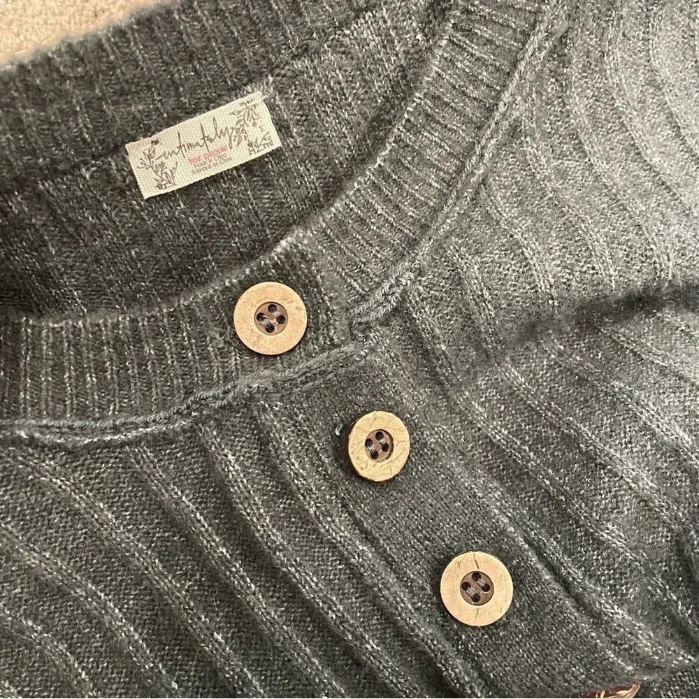 Intimately Free Free People Around the Clock Pullover Charcoal Gray M - Picture 2 of 10